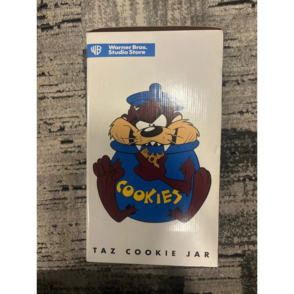 Vintage Taz / Tasmanian Devil Blue 1997 Warner Bros Cookie Jar - new with box